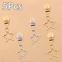 Móc kéo khóa hình ngôi sao 5 cánh bằng kim loại, đầu kéo khóa hình ngôi sao rỗng, phụ kiện kéo khóa túi xách và quần áo thủ công tự làm, móc kéo khóa dễ thương dành cho nữ, móc kéo khóa thay thế cho quần áo và túi xách. - nhiều màu - Xem 21