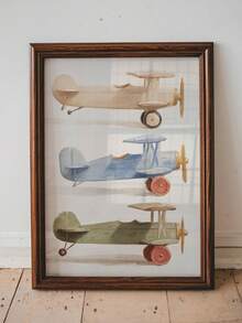 1 pieza Lienzo de arte de pared para habitación de bebé, diseño de avión vintage, decoración de habitación infantil, arte de pared para sala de juegos de niños, ilustración de aviación para niños pequeños, avión de juguete retro, regalo para baby shower, decoración de guardería, regalo de cumpleaños perfecto o decoración de pared, decoración de habitación infantil, decoración de sala de juegos, póster de guardería, decoración de habitación de bebé, decoración preescolar, póster de sala de juegos, regalo para bebé - Multicolor - Ver 8