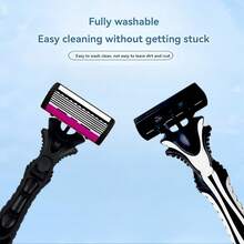 Bộ dao cạo râu cầm tay dành cho nam, 1 tay cầm kèm lưỡi dao thay thế, dao cạo sạch sẽ với 6 lớp lưỡi dao bằng thép không gỉ, đầu dao cạo có thể thay thế, dụng cụ cạo râu, đồ dùng chăm sóc cá nhân, cạo lông toàn thân, thiết kế nhỏ gọn, bộ dụng cụ cạo râu. - Nhiều màu - Xem 3