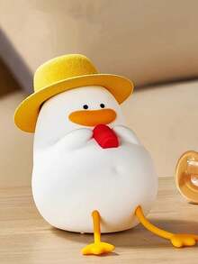 1pc Cute Duck Night Light, Pig Night Light, Pumpkin Night Light In Soft Silicone Animal Shapes, Portable Bedside Lamp, Adds Ambiance To Any Room, Suitable For Bedroom Or Living Room, Also A Fun Home Decoration [Large/Small: Constant Light | USB Version: Touch Dimming & 30-Minute Timer] - 彩色 - 查看 7