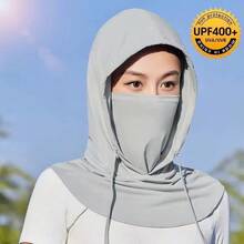 1件装男士半脸防晒面罩，全脸覆盖，冰丝透气围巾，夏季驾驶面罩，骑行面罩，颈套，带帽面罩 - 透气全脸骑行头盔，长款拉法帽，夏季防晒降温，滑雪面罩 - 彩色 - 查看 16