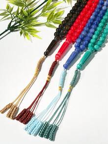 1pc Handmade Luminous Star Glitter 51 Beads Muslim Tasbih, Elegant Unisex Muslim Prayer Beads - Multicolor - View 5