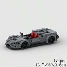 粉色/灰色/超级跑车赛车经典MOC积木套装，可拼搭DIY汽车模型，适合成人，城市科技冠军系列，适合作为生日、万圣节、圣诞节、复活节礼物 - 型號 - 查看 28