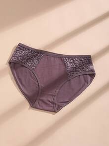 10PCS Low Waist Solid Color Cotton Panties For Women Sexy Floral Lace Triangle Panties Comfortable And Breathable Sports Underwear Lingerie Daily Wear Sports Yoga Cheeky Briefs - 彩色 - 查看 9