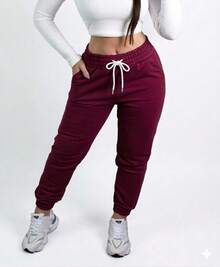 Women's Sweatpants, Fashionable Pants For Cold Weather, Winter, And - WINE SWEATPANTS - View 2