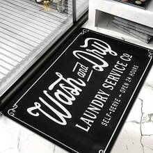 Modern Laundry Room Mat, Soft Groove Mat Entryway Carpet, Kitchen Mat, Bathroom Mat - Machine Washable, Anti-Dust Letter Carpet, Home Decor Holiday Supplies. - Crystal Velvet Mat, Living Room Carpet, Bedroom Carpet, Washable Carpet, Short Plush Carpet, Comfortable Carpet, Soft Underfoot, Home Decor Carpet - A - View 6