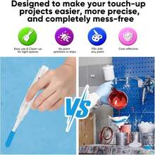 TRUGFONE Touch Up Paint Pen 4 Paint Touch Up Pens Fillable Brush Refillable For Walls Wall Repair Funiture Cabinet Wood Floor Window 6ML 9Pcs Set - Màu A - Xem 4