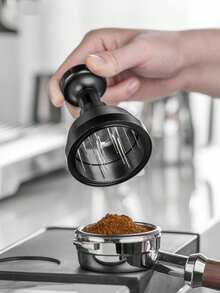 yeefeeco 1 Inyector de polvo de café con 22 agujas, diseño de presión y rotación, rompe los grumos de polvo de café, altura ajustable, accesorio de café italiano, utilizado en cafeterías, oficinas, hogares, hoteles - Negro - Ver 3