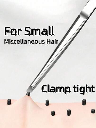 2/1pc High Quality Stainless Steel Eyebrow Tweezers, Can Remove Ingrown Hair, Precision Slanted Tip Eyebrow Tweezers, Facial Care Tool