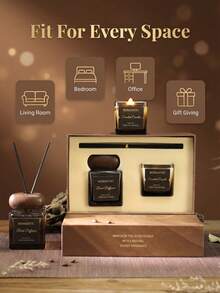 Luxury Aroma Diffuser And Scented Candle Gift Set, Natural Plant Essential Oils And Soy Wax Aromatherapy Kit, Smokeless Long-Lasting Fragrance For Home, Bedroom, Living Room And Office, Suitable As Premium Gift For Birthday, Holiday, Housewarming And Wedding - Gift Box - View 4