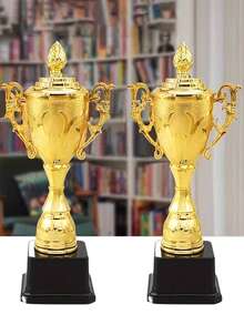 This Gold-Colored Trophy Made Of Plastic Is Suitable For Various Events ...