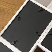 Khung ảnh kết hợp 6 inch, có thể để bàn hoặc treo tường, màu đen trắng, thiết kế không viền trang nhã với mặt kính. - Nhiều màu - Xem 8