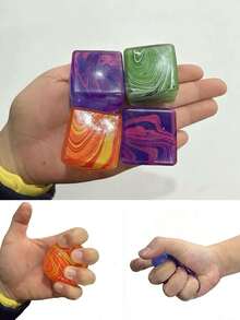 新款大理石冰块麻糬减压玩具 - 完美礼物 - 生日礼物 - 节日礼物 - 圣诞礼物，送给朋友的最佳节日礼物，派对装饰，完美的派对装饰，家居装饰，精美的房间装饰，情人节礼物，理想的朋友生日庆祝礼物，纪念品，女士纪念品，可爱美学风格，情人节，家居装饰 - 彩色 - 查看 4