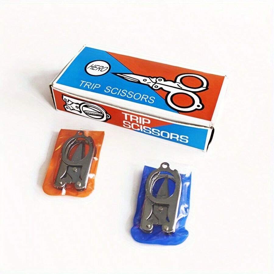 Bộ 3 kéo gấp mini, vật dụng cần thiết khi đi du lịch, kèm móc khóa. - Màu hỗn hợp - Xem 1