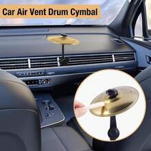 Car Cymbal Air Vent Mini Drum Crash Cymbal For Car Vent With Mini Drum Stick Keychain - ColorA - View 5