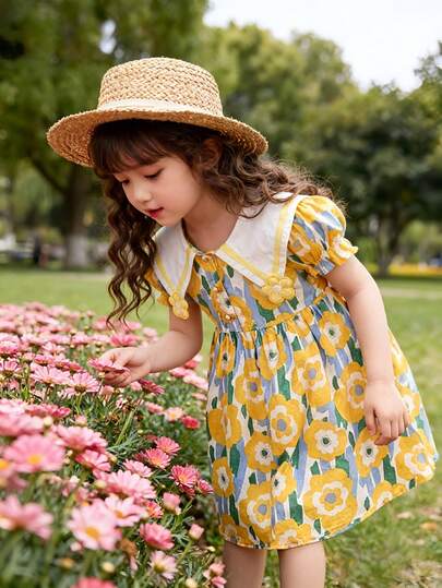 Váy mùa hè cho bé gái, Váy công chúa dễ thương, Quần áo trẻ em phong cách mới, Váy dài cho bé gái Quần áo mùa hè