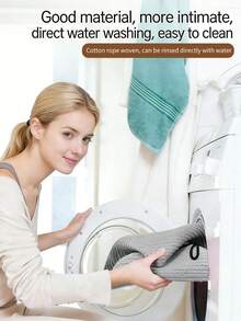 1 Peça Cesto de Roupa com Tampa, Cesto de Armazenamento de Roupas Sujas Dobrável em Tecido Oxford, Cesto de Lavagem Doméstica - Cesto de armazenamento - Visão 4