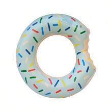 充气甜甜圈泳池漂浮垫，趣味沙滩游泳派对玩具夏季游泳漂浮圈，充气可爱图案泳池泳圈 - 彩色 - 查看 10