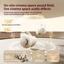 Lenovo Bluetooth Earphones, Clip-On Sports Earbuds, Bluetooth 5.4 With Ultra-Low Latency Gaming Mode, Secure Fit, Waterproof & Sweatproof, Long Battery Life, Compatible With Apple & Android Devices - View 7