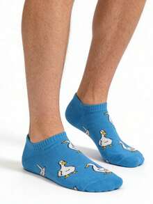 10双随机卡通动物水果印花短袜，时尚男女通用休闲袜，适合春夏穿着 - 彩色 - 查看 4