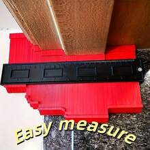 1pc Adjustable Contour Gauge With Lock, Precise Asymmetrical Shape Copying Tool For Woodworking, Durable ABS Contour Gauge For Corner, Floor And Tile Installation, With Inch/Metric Scale - Contour Ruler - View 3