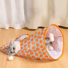 Đồ chơi đường hầm cho mèo làm từ túi khoai tây chiên, có âm thanh, giúp giải trí và giảm căng thẳng, bền chắc. - Nhiều màu - Xem 3