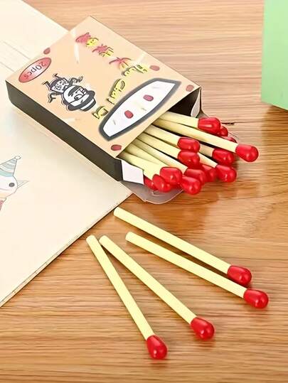 10pcs Office Ballpoint Pens, 20pcs Portable Matchstick Shaped Mini Ballpoint Pens - Creative Prize Doodle Drawing Pens - 0.5mm Blue Refill