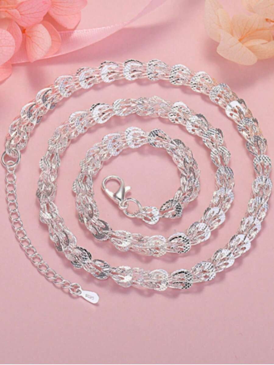 Dây chuyền đuôi phượng bằng bạc 925, thích hợp cho nữ giới đeo hàng ngày và làm quà tặng. - trắng - Xem 1