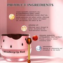草莓唇膜，保湿滋养，神经酰胺NP修护唇部护理，令双唇柔软红润，夜间唇部护理 - 全部 - 查看 3
