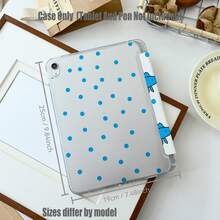 White Base With Fresh Blue Polka Dots, Covered With Hand-Drawn Blue . Compatible With IPad Mini 4/5/6/7, 5/6/8/9/10/11, Air 3/4/5/6/7, Pro 10.5/11/12.9/13 Inch.Compatible With Galaxy Tab S6Lite/S7/S8/S9/S10/FE/Plus/A8/A9Plus All Models. - Multicolor - View 10