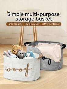 1 Peça Cesto de Roupa com Tampa, Cesto de Armazenamento de Roupas Sujas Dobrável em Tecido Oxford, Cesto de Lavagem Doméstica - Cesto de armazenamento - Visão 1