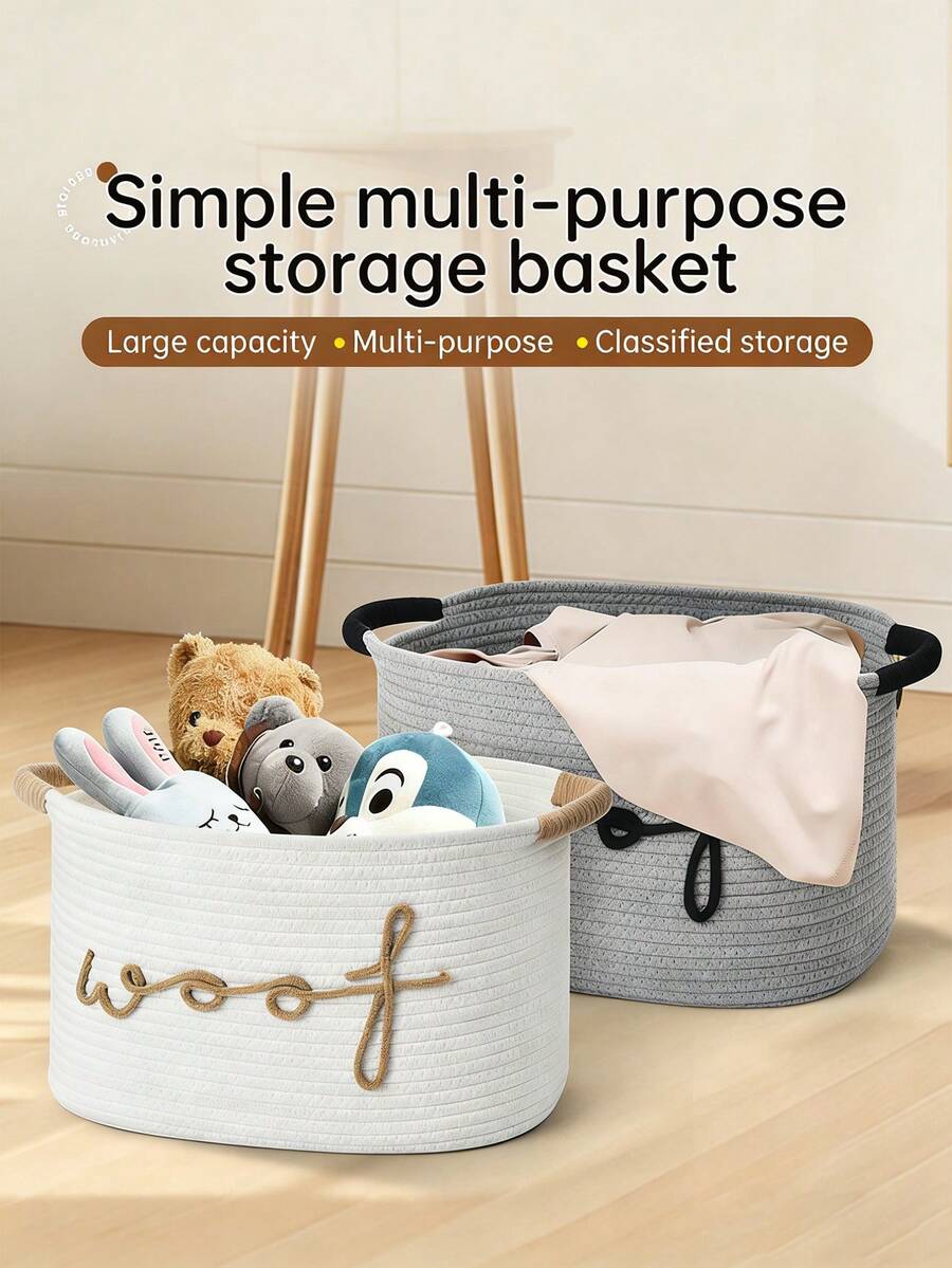 1 Peça Cesto de Roupa com Tampa, Cesto de Armazenamento de Roupas Sujas Dobrável em Tecido Oxford, Cesto de Lavagem Doméstica - Cesto de armazenamento - Visão 1