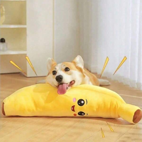 Durable Chew Squeaky Banana Dog Toy, Suitable For Small Breeds Like Corgi And Teddy, Pet Supplies, Entertaining & Mentally Stimulating