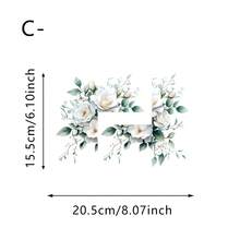 1/3/5件組極簡綠色植物葉片開關插座牆貼，開關裝飾貼紙，多款綠色植物設計，自黏式花卉圖案，易於貼附，適用於浴室、居家裝飾牆、廚房裝飾 - 彩色 - 查看 10