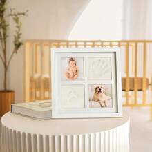 Khung ảnh in dấu tay và chân 4 ô, giá trưng bày kỷ niệm các cột mốc phát triển của bé. - Nhiều màu - Xem 5