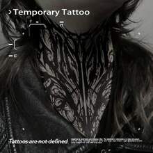 Pegatinas de tatuaje de hierbas de ocultismo oscuro, tatuaje temporal para el cuello, resistente al agua, duradero, unisex, regalo para fiesta de Halloween, Y2K - Halloween - Ver 3