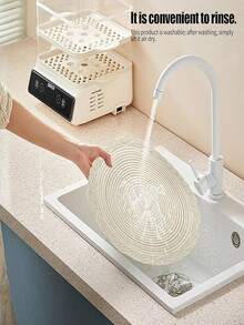 1/4/6/12pcs Bohemian Woven Round Placemats, Solid Color Crochet Lace Anti-Slip Mats For Home Kitchen, Decor For Bowls, Plates, Cups, Suitable For Holiday Party, Birthday, Wedding (Multiple Colors) - Beige - View 7