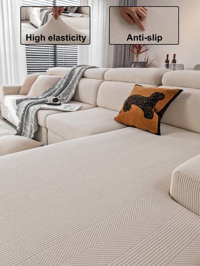 1 chiếc bọc ghế sofa nhung mềm mại, màu trơn, chống trượt, chống bẩn, bền bỉ, thân thiện với thú cưng, thích hợp cho các buổi tiệc tùng, lễ hội, trang trí đám cưới, phù hợp với ghế sofa hình chữ L/vỏ bọc sofa.