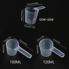 1pc Mini Transparent Pet Portion Scoop - Clear - View 2