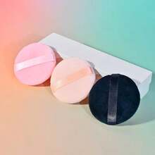 3pcs Powder Puff Set, Ultra Soft Flocked Makeup Sponge, Makeup Cosmetic Set, Dry & Wet Powder Puff, Suitable For Travel, Beauty Tool With Strap - Multicolor - View 11