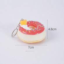 2026-1个甜甜圈钥匙扣 - 创意奶油糖果食物玩具吊坠 - 包包挂饰礼物 - 复活节礼物 - 完美礼物 - 节日礼物 - 彩色 - 查看 10