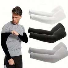 4-Pack UV Protection UPF 50 Sun Protection Sports Compression Cooling Sleeves, Men's Basketball Sleeves, School Halloween Accessories, Winter Glove Sleeves, White Glove Arm Sleeves, Autumn Clothing Halloween Costume Black Sleeves, Men's Gift - 彩色 - 查看 11