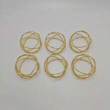 6pcs Creative Napkin Rings, Decorative Napkin Holders For Hotel, Wedding, Restaurant, Tabletop Decor - Multicolor - View 22