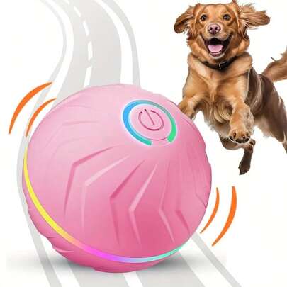 1pc Smart Rolling Ball, TPU Dog Ball, Pet Interactive Electric Toy, With LED Light Modes, Multiple Colors Available, Interactive Dog Toy Ball, Motion Activated Automatic Bouncing Rolling Dog Ball, Also Available Smart Bouncing Ball, Electric Ball Toy And Waterproof Dog Toy For Outdoor Use, Please Carefully Preview Product Quantity And Accessory Quantity Before Purchase