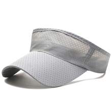 Summer Breathable Air Sun Hats Men Women Adjustable Visor UV Protection Top Empty Solid Sports Tennis Running Sunscreen Cap Hat - 白色 - 查看 6