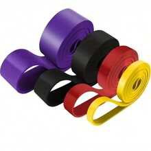 多层TPE阻力带，家用瑜伽普拉提辅助带，健身房引体向上训练带，5-230磅阻力带套装，力量训练器材，减肥 - 彩色 - 查看 2