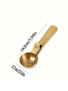 1 cái muỗng múc kem bằng thép không gỉ có cần gạt, dụng cụ tạo viên kem, muỗng múc dưa hấu, muỗng đào, muỗng tạo viên kem sorbet, dụng cụ làm món tráng miệng, muỗng dưa hấu, dao khắc trái cây, muỗng múc kem. - Xem 2