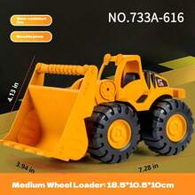 Extra Large Inertial Construction Vehicle Toy, Thick & Durable For Children, Beach Excavator, Bulldozer, Dump Truck - Multicolor - View 16