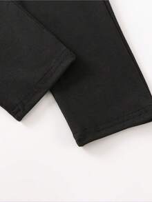 两件套青少年韩流服饰，宽松动漫偶像团体图案T恤和打底裤，渐变“K-POP”和星星印花，夏季返校休闲街头风 - 紫色 - 查看 6