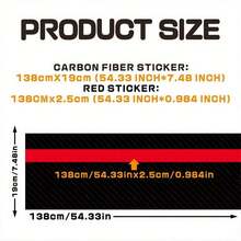 2pcs Premium 5D Carbon Fiber Vinyl Sticker - GM Rally Car Stripe Front Hood, 5D Carbon Fiber Sticker Suitable For Car Front Hood, Easy To Apply And Remove - 2pcs - View 10